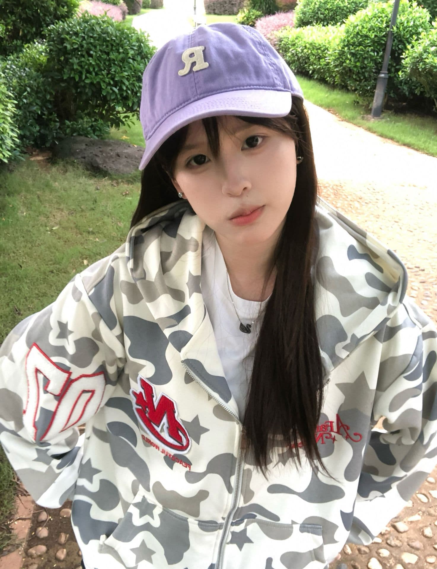 얇은 스타일 털이 있는 백금 지퍼 자수 원본 천 인사이드 펌프 순수한 Mianhua 면 복합 후드티 여성 이미지 2