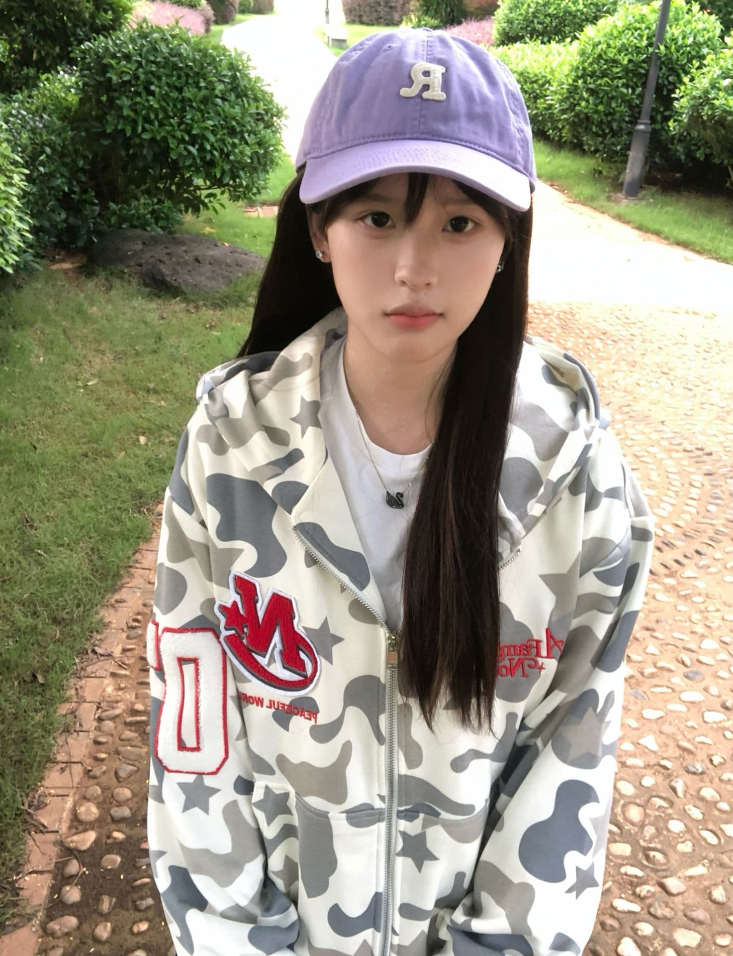 얇은 스타일 털이 있는 백금 지퍼 자수 원본 천 인사이드 펌프 순수한 Mianhua 면 복합 후드티 여성 상세 이미지 8