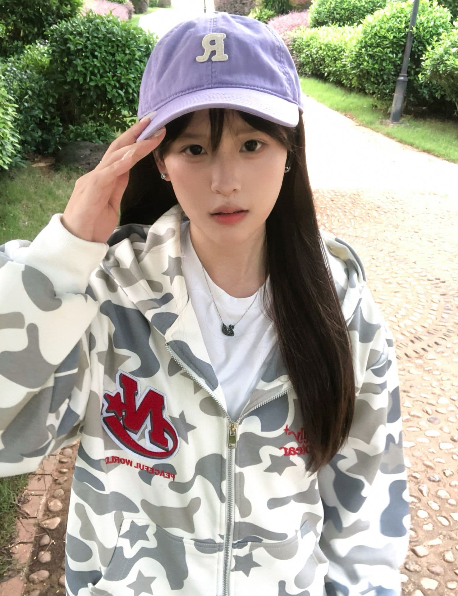 얇은 스타일 털이 있는 백금 지퍼 자수 원본 천 인사이드 펌프 순수한 Mianhua 면 복합 후드티 여성 상세 이미지 9