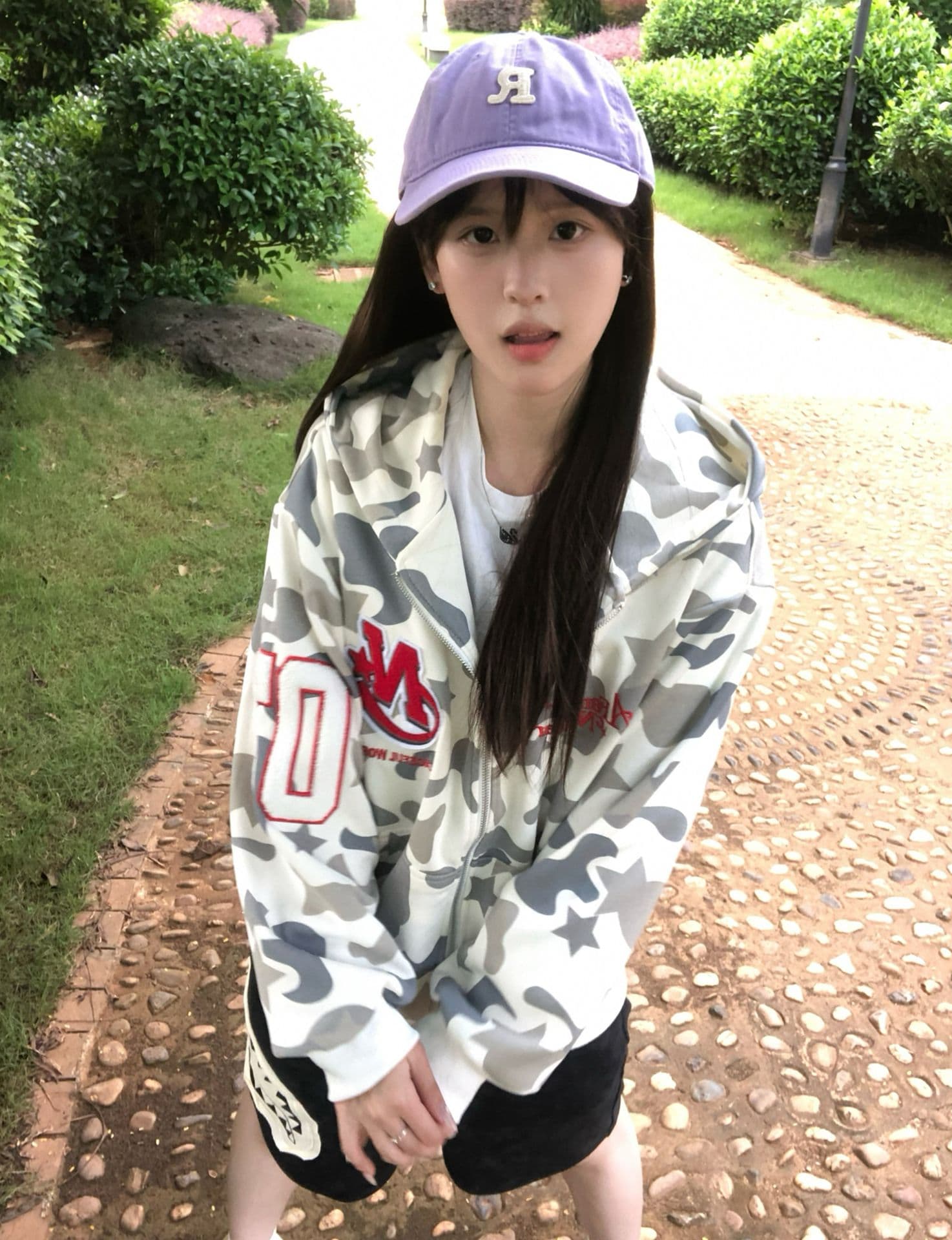 얇은 스타일 털이 있는 백금 지퍼 자수 원본 천 인사이드 펌프 순수한 Mianhua 면 복합 후드티 여성 상세 이미지 10