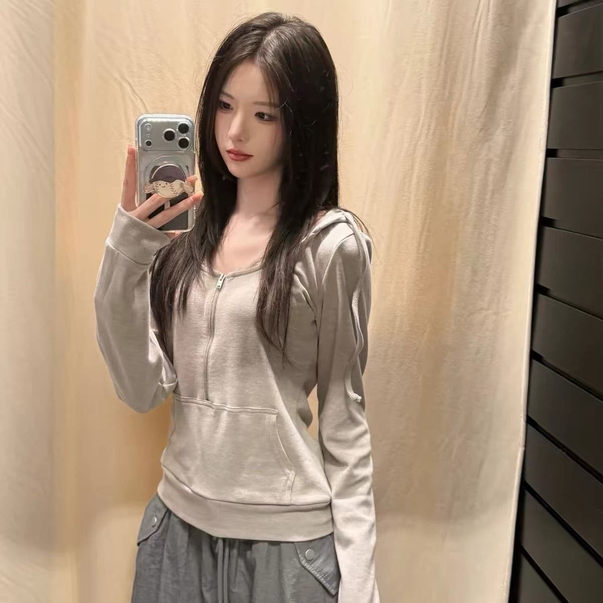광저우 원본 원단 원본 솜씨 보안 버클 행침 카드 긴팔 s-xl 이미지 5
