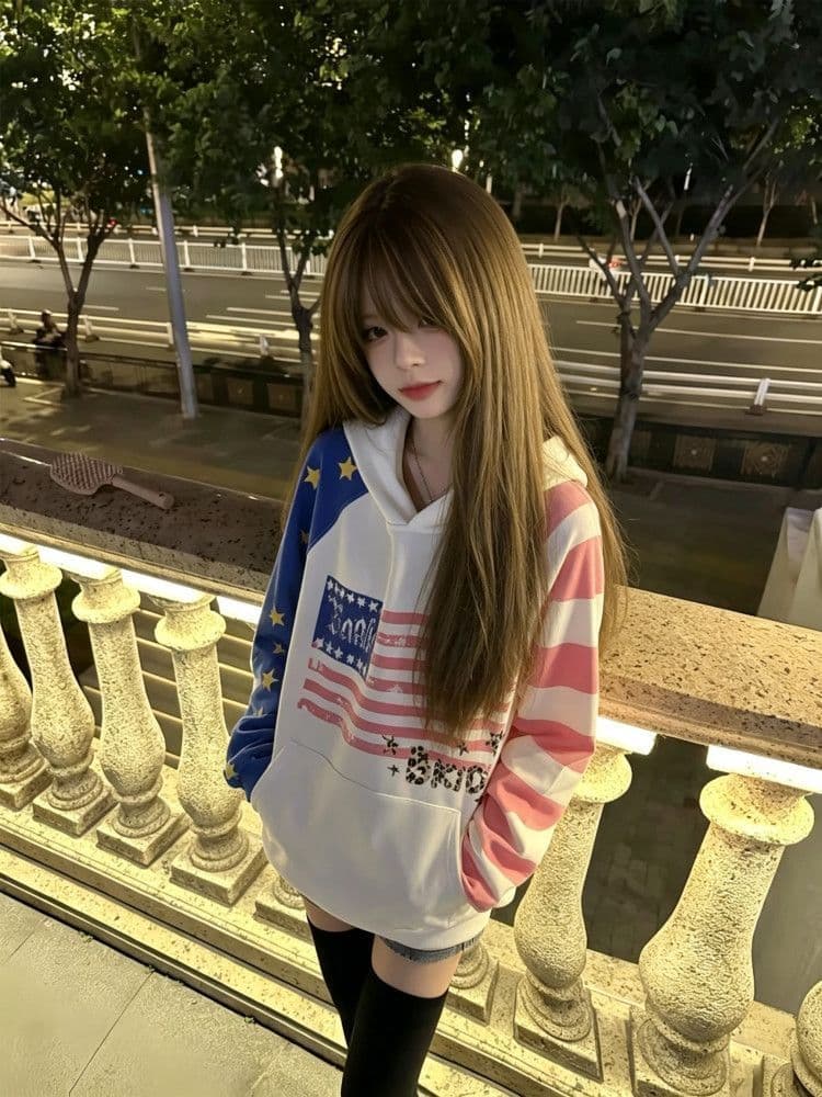 얇은 스타일 이후 패키지 칼라 순수한 Mianhua 면 복합 후드티 여성 이미지 2