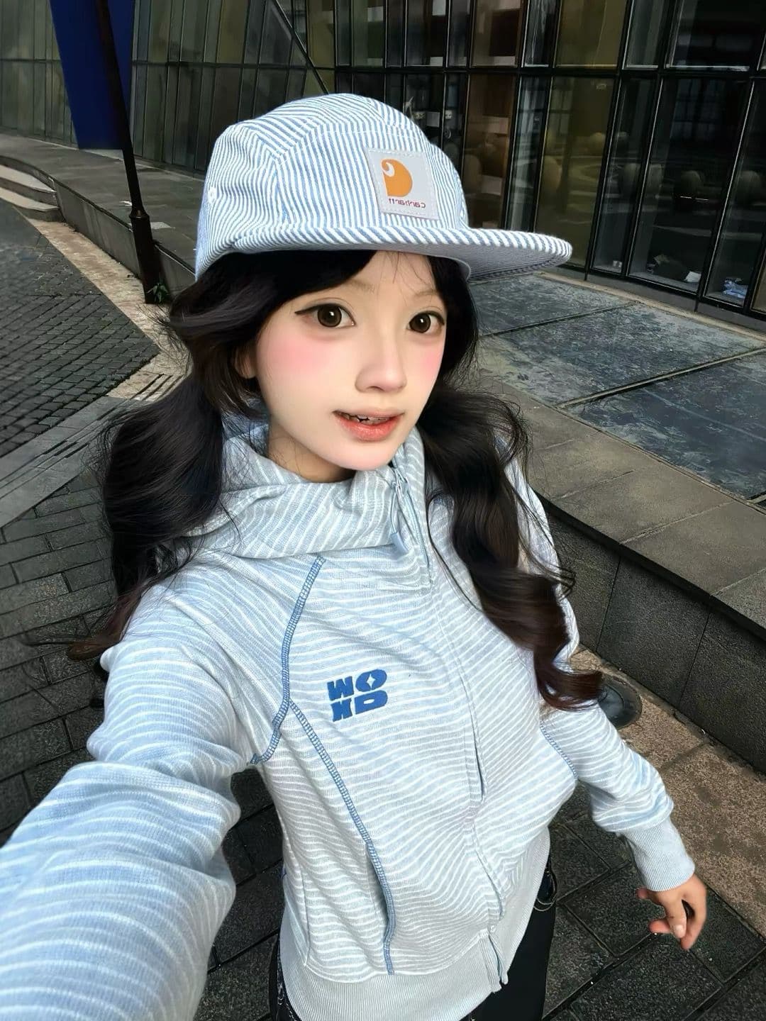 얇은 스타일 원본 솜씨 광저우 원본 원단 후드티 여성 상세 이미지 12