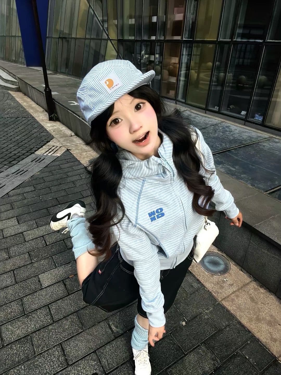 얇은 스타일 원본 솜씨 광저우 원본 원단 후드티 여성 상세 이미지 13