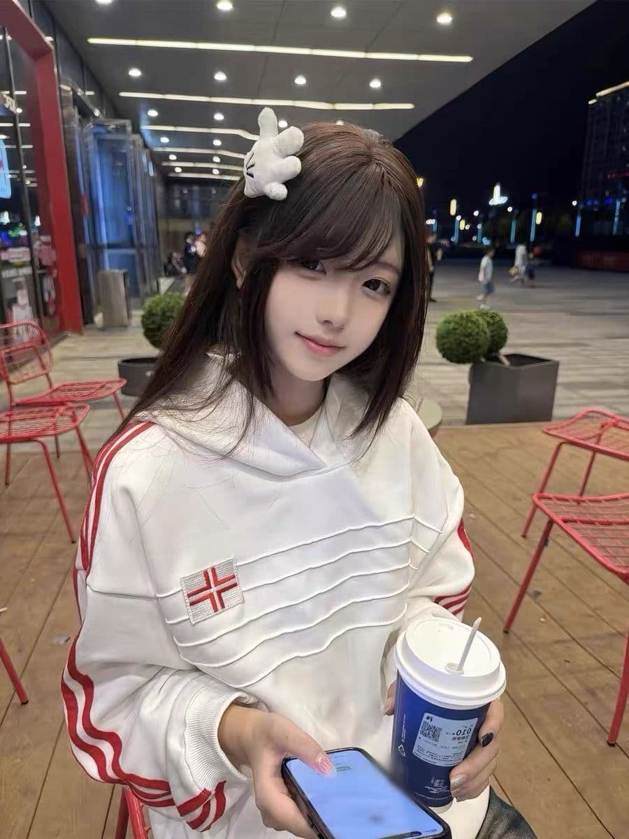 얇은 스타일 자수 이후 패키지 칼라 순수한 Mianhua 면 복합 후드티 여성 상세 이미지 6