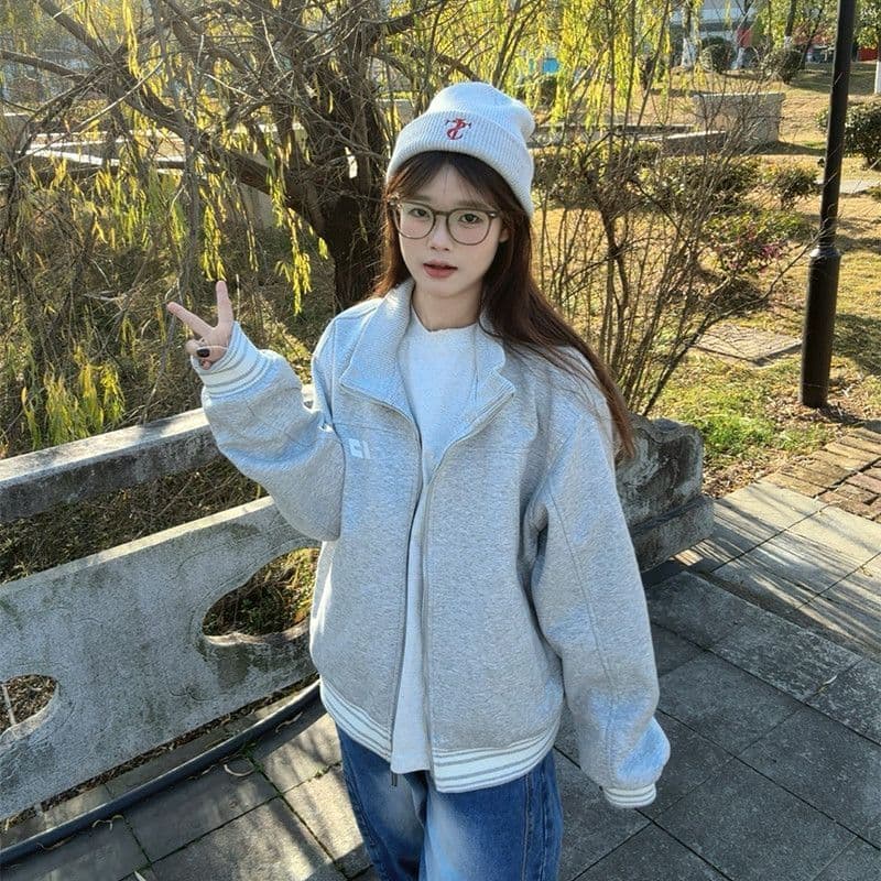 얇은 스타일 이후 패키지 칼라 순수한 Mianhua 면 복합 후드티 여성 이미지 5