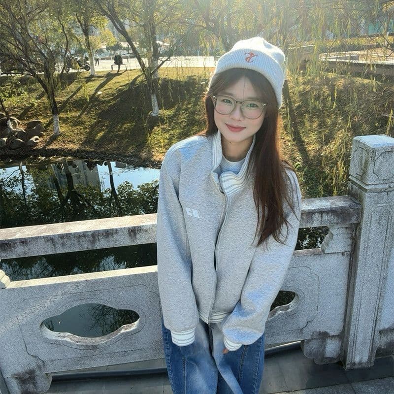 얇은 스타일 이후 패키지 칼라 순수한 Mianhua 면 복합 후드티 여성 이미지 4