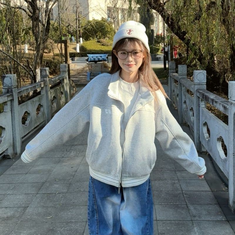 얇은 스타일 이후 패키지 칼라 순수한 Mianhua 면 복합 후드티 여성 상세 이미지 7