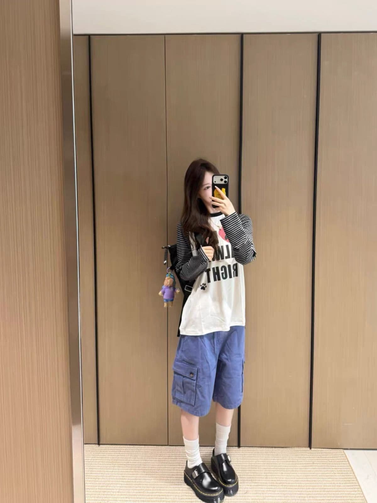 원본 솜씨 순면 220 그램 긴팔 티셔츠 여성 이미지 3