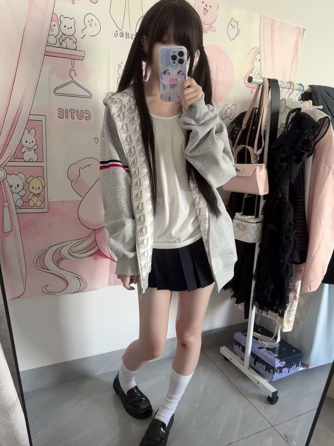 얇은 스타일 백금 지퍼 인사이드 펌프 이후 패키지 칼라 순수한 Mianhua 면 복합 후드티 여성 상세 이미지 3