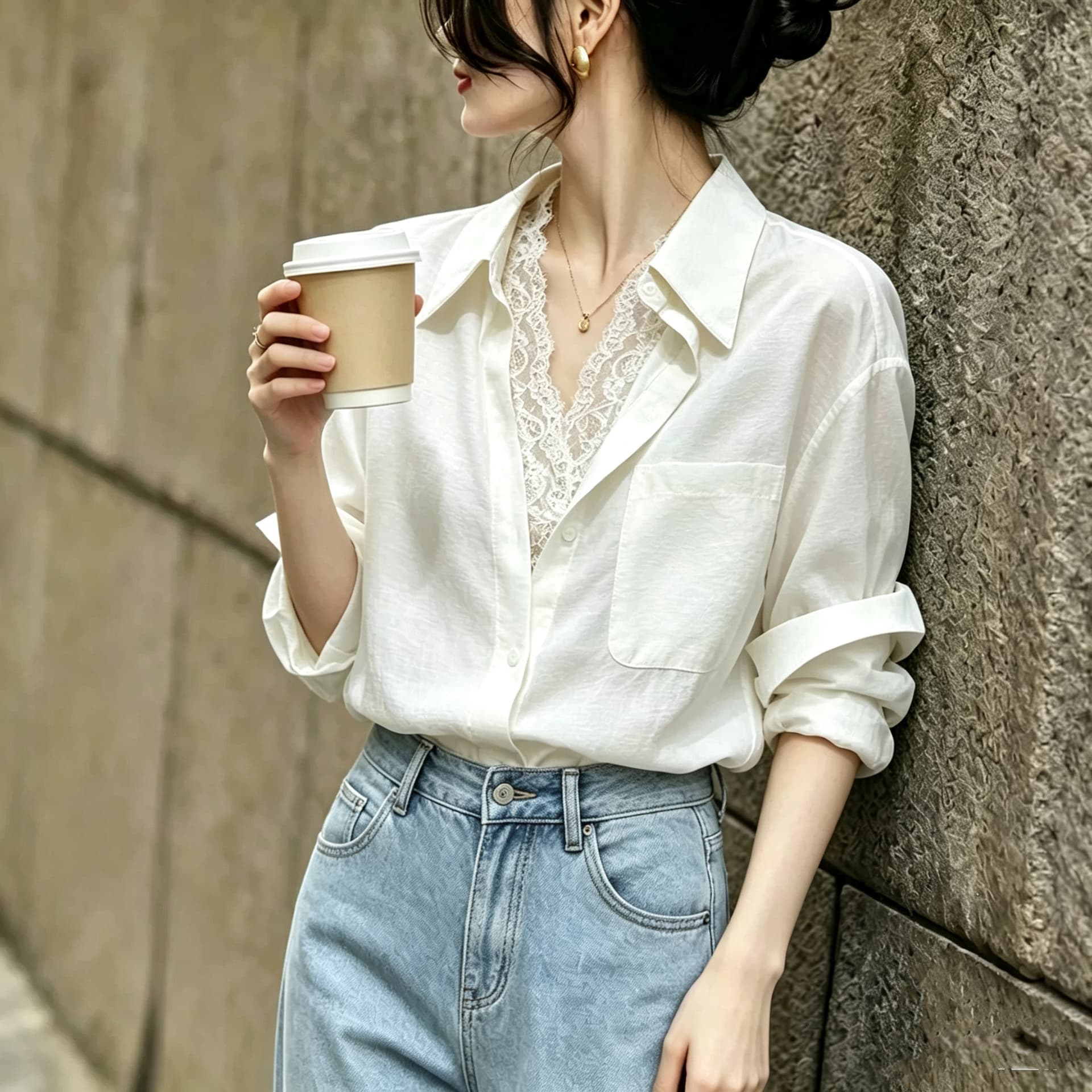 2026 새로운 프랑스식 빛 요리 한 바람 명문 여성 품격 레이 실크 조끼 트위스트 Pleat 셔츠 투피스 세트 트렌디 상세 이미지 3