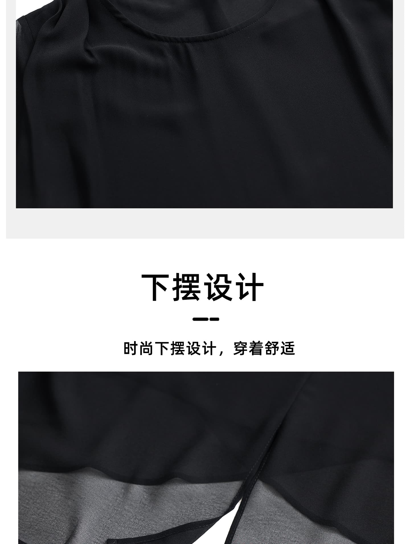 지방 mm 표지 고기 쉬폰 블라우스 여름 새로운 루즈핏 라운드 넥 반팔 슬림해 보이는 품격 연령 감소 작은 셔츠 상세 이미지 6