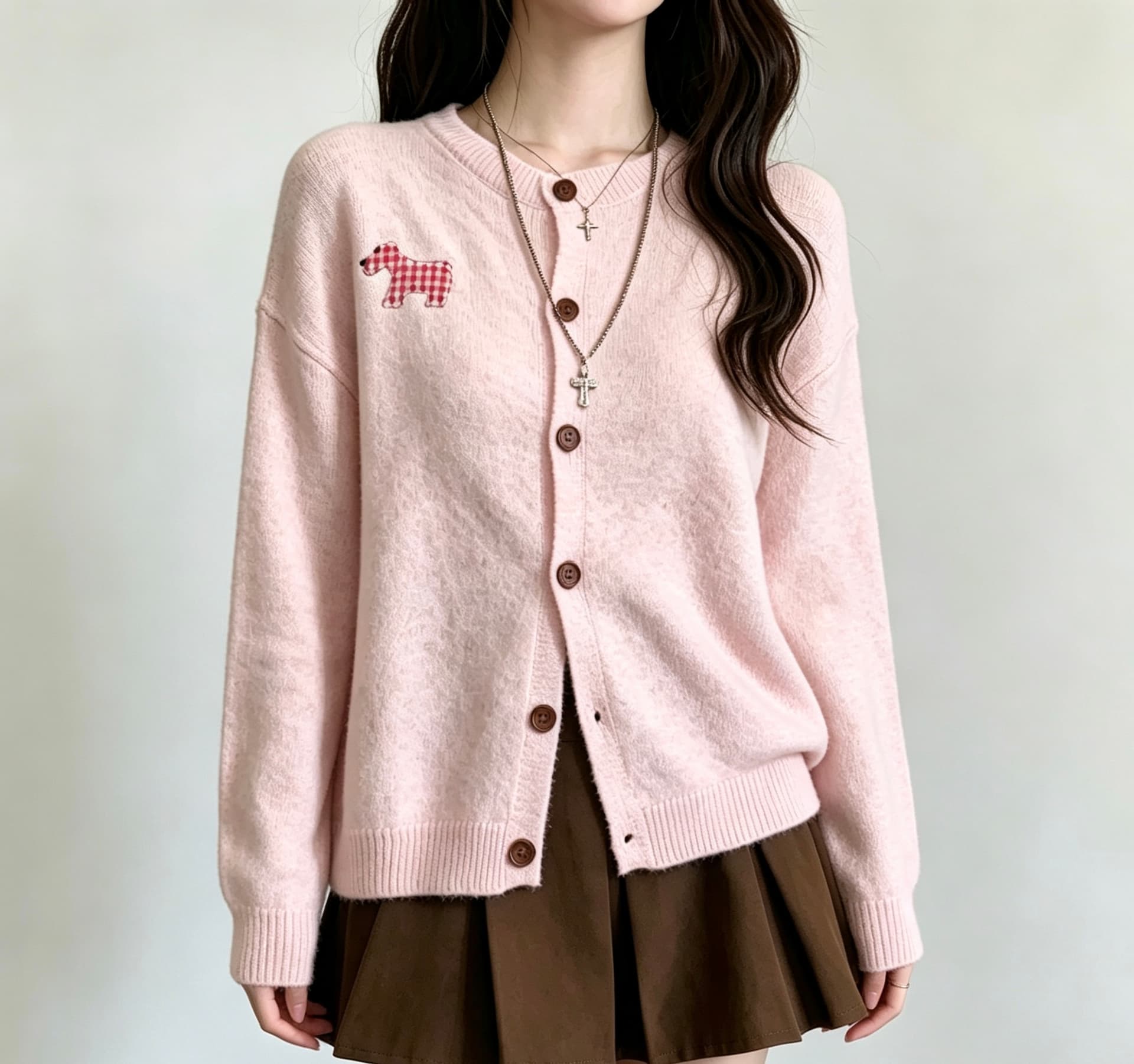 한 부서 Chic 연령 감소 스웨터 여성 코트 가을 겨울 새로운 디자인 센스 느긋한 캐주얼 다용도 니트 오픈 가디건 맨위 이미지 2
