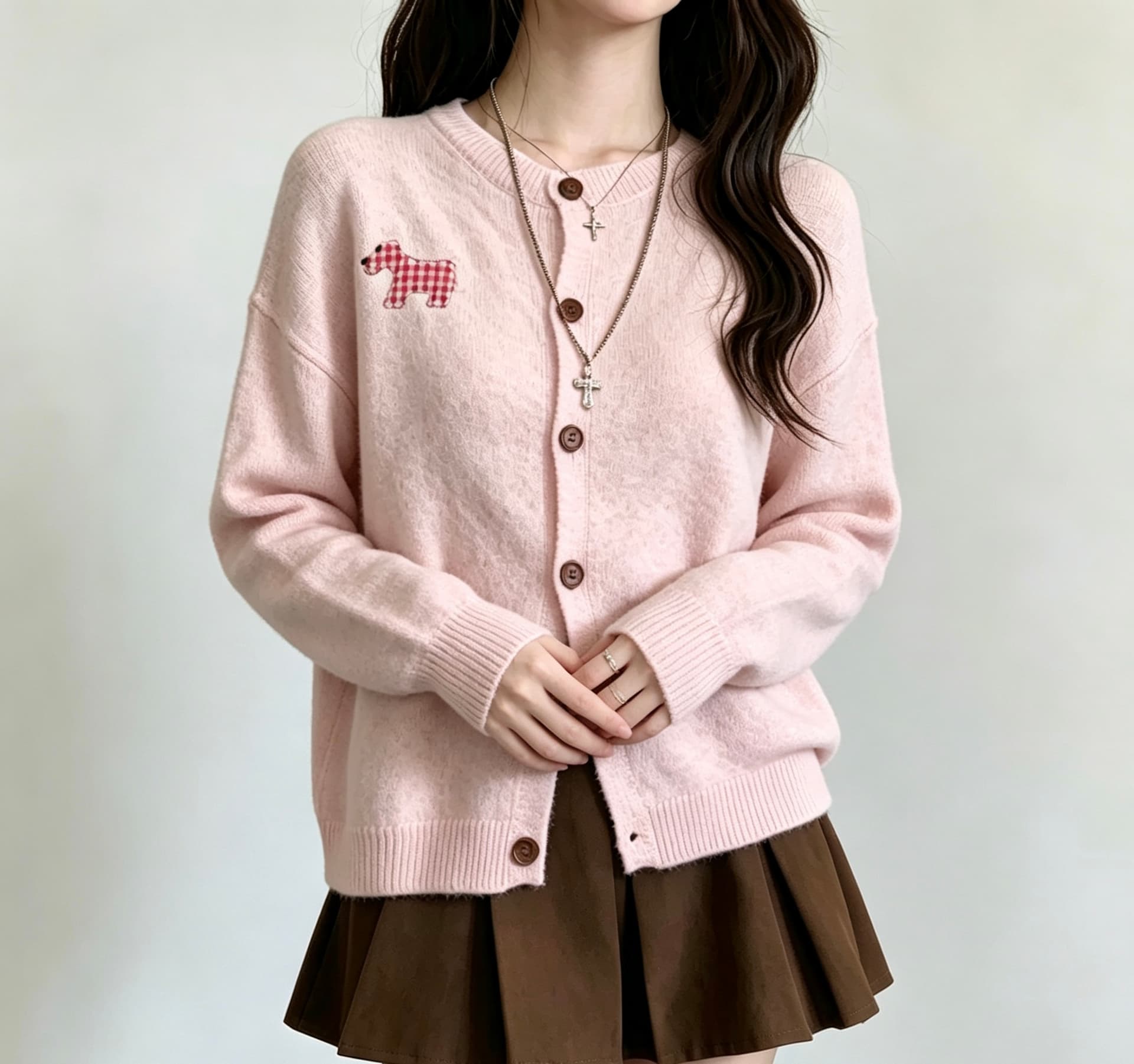 한 부서 Chic 연령 감소 스웨터 여성 코트 가을 겨울 새로운 디자인 센스 느긋한 캐주얼 다용도 니트 오픈 가디건 맨위 상세 이미지 3