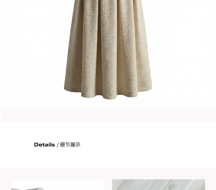 해변가 휴일 프랑스식 레트로 폴로 칼라 허리 수축 여성 드레스 여름 부드러운 바람 품격 롱 스커트 상세 이미지 5