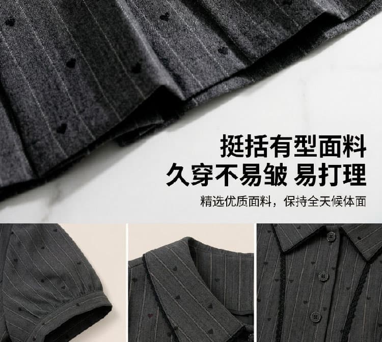 순수한 욕망 핫걸 레트로 스타일 출퇴근 학원 스타일 여성 여름 연령 감소 경기 반바지 작은 키 드레스 상세 이미지 8