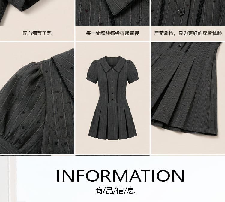 순수한 욕망 핫걸 레트로 스타일 출퇴근 학원 스타일 여성 여름 연령 감소 경기 반바지 작은 키 드레스 상세 이미지 9