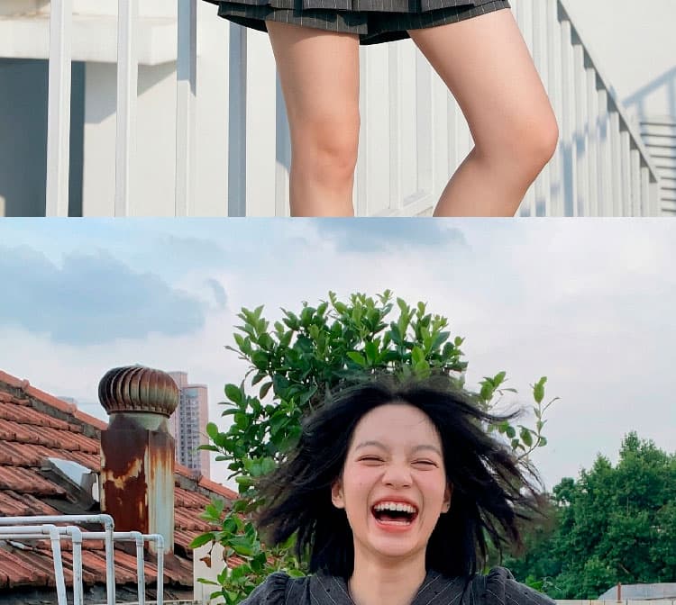 순수한 욕망 핫걸 레트로 스타일 출퇴근 학원 스타일 여성 여름 연령 감소 경기 반바지 작은 키 드레스 상세 이미지 17