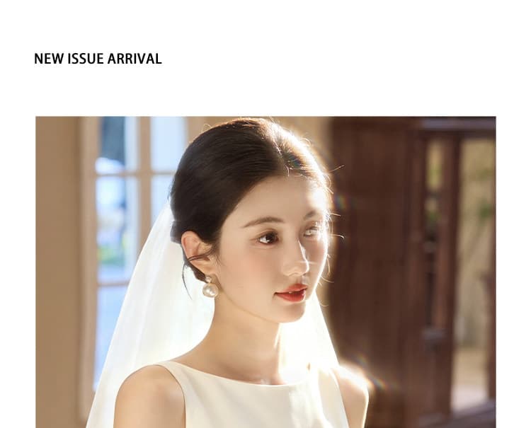프랑스식 고급 센스 화이트 예복 품격 등록 라이센스 샤오 바이 치마 빛 웨딩 드레스 여성 참여 드레스 토스트 서비스 상세 이미지 5