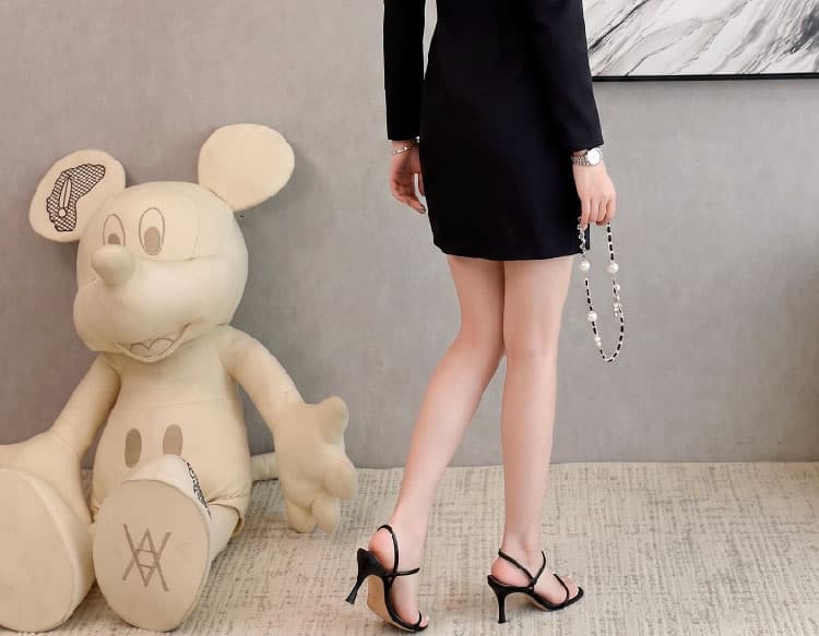 이른 가을 새로운 정장 칼라 단추 주름 장식 레트로 몸매 가꾸기 슬림해 보이는 품격 드레스 상세 이미지 19