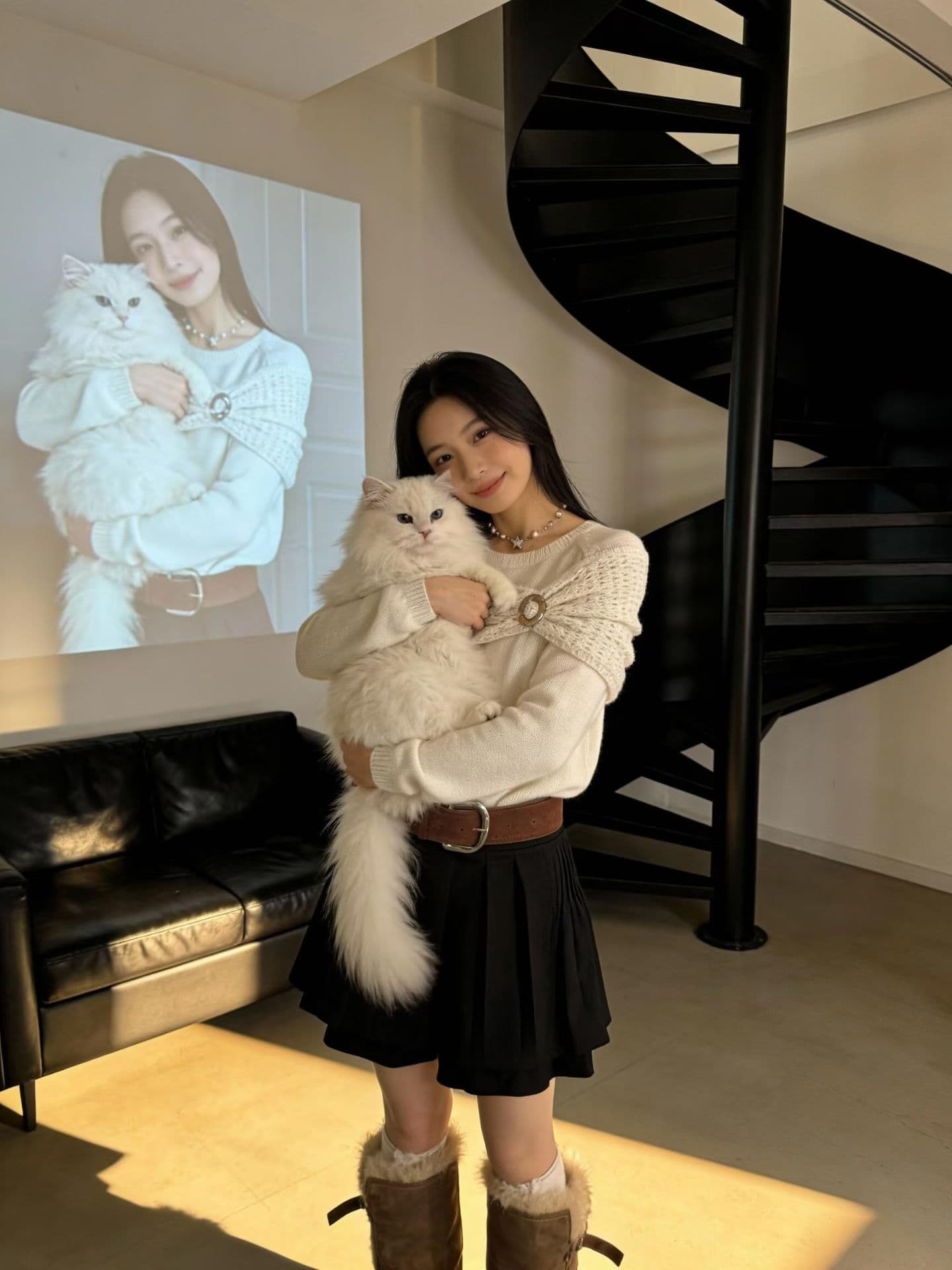 고유 한 Chic 홀로우 아웃 숄 스웨터 여성 의류 겨울 새로운 작은 키 자이언트 잘 생긴 루즈핏 슬림해 보이는 품격 맨위 이미지 2