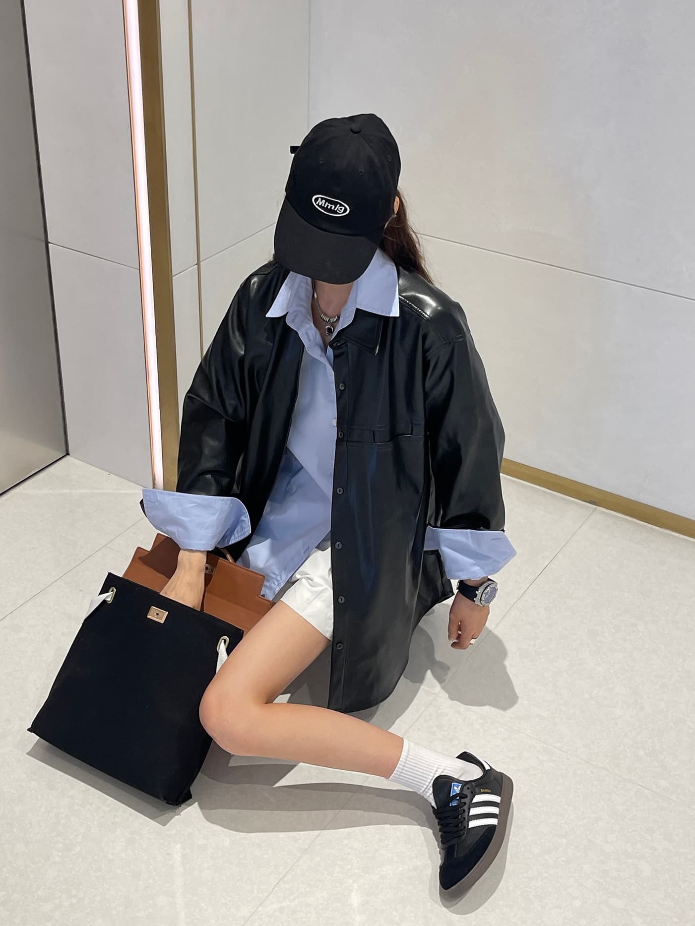 프랑스식 파란색 긴팔 여성 셔츠 봄 2026 새로운 느긋한 바람 자외선 차단 루즈핏 재킷 맨위 상세 이미지 30