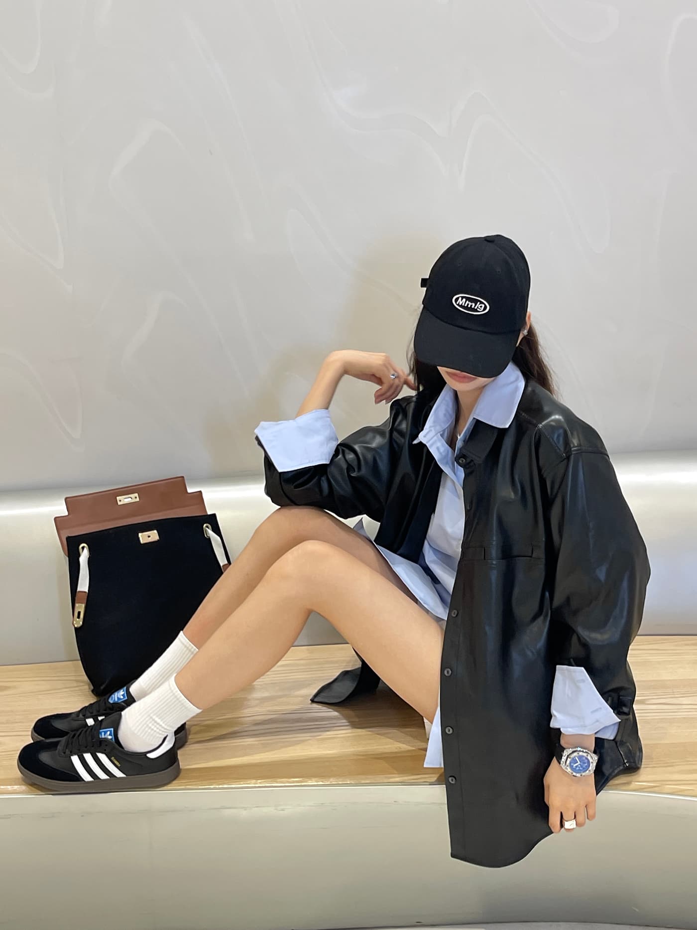 프랑스식 파란색 긴팔 여성 셔츠 봄 2026 새로운 느긋한 바람 자외선 차단 루즈핏 재킷 맨위 상세 이미지 39