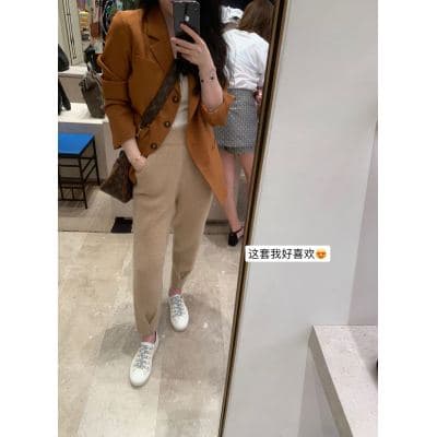 편안함 차트 발 구두 디자인 센스 다용도 슬림해 보이는 캐주얼 바지 여성 가을 새로운 상세 이미지 1