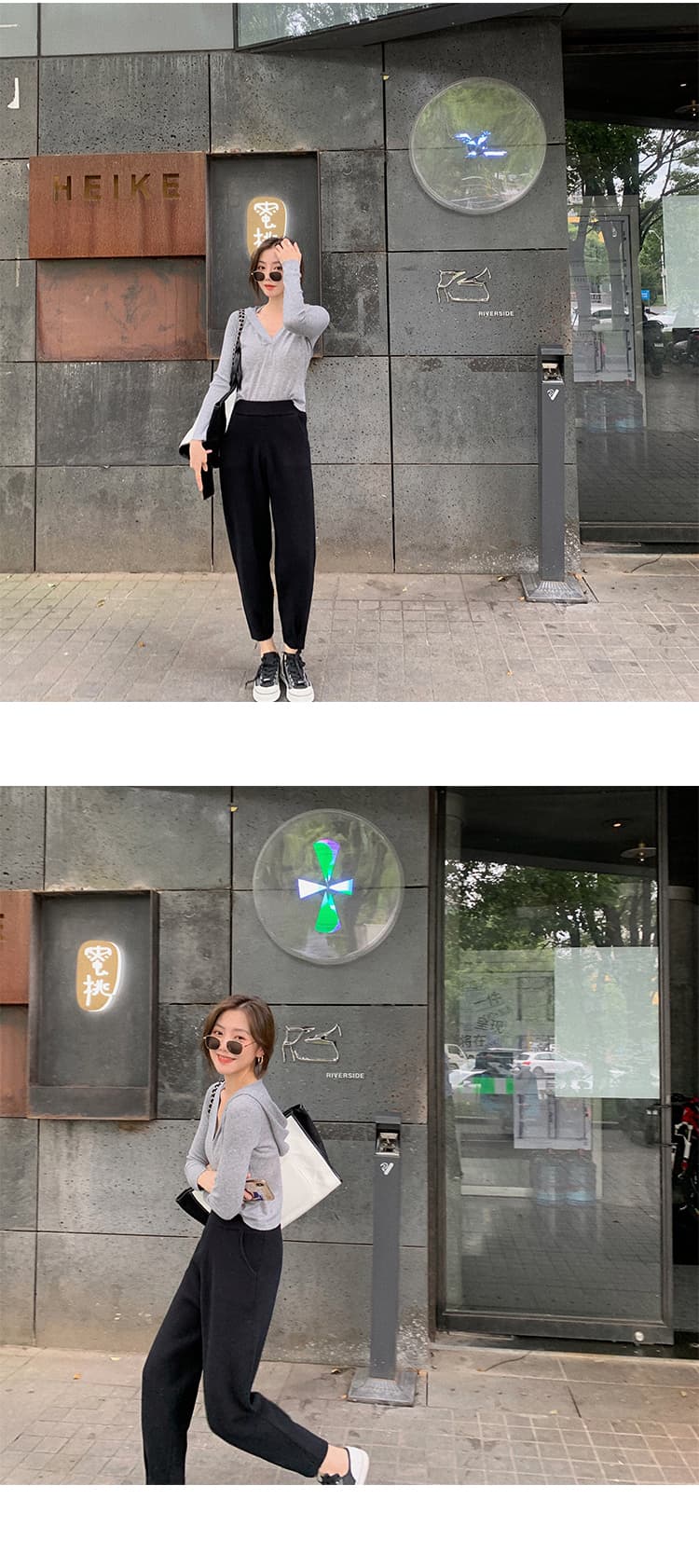편안함 차트 발 구두 디자인 센스 다용도 슬림해 보이는 캐주얼 바지 여성 가을 새로운 상세 이미지 17