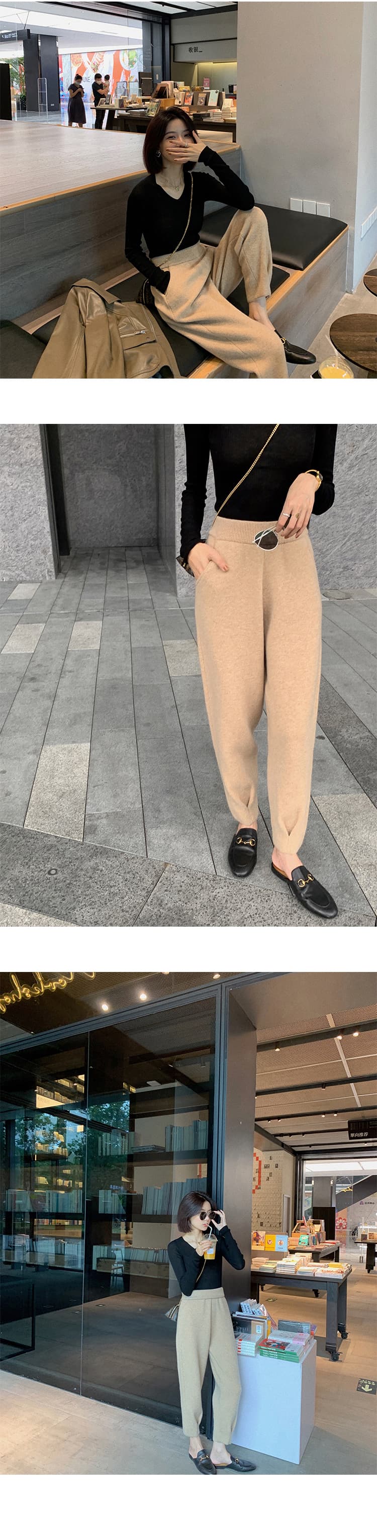 편안함 차트 발 구두 디자인 센스 다용도 슬림해 보이는 캐주얼 바지 여성 가을 새로운 상세 이미지 22