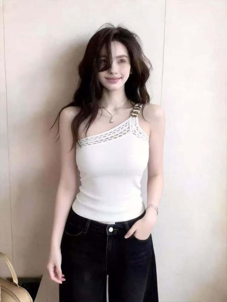 행침 목 맨위 여성 민소매 조끼 봄 가을 외출용 2026 새로운 핫걸 착용 가져 가라. 섹시함 백리스 고급 센스 상세 이미지 4