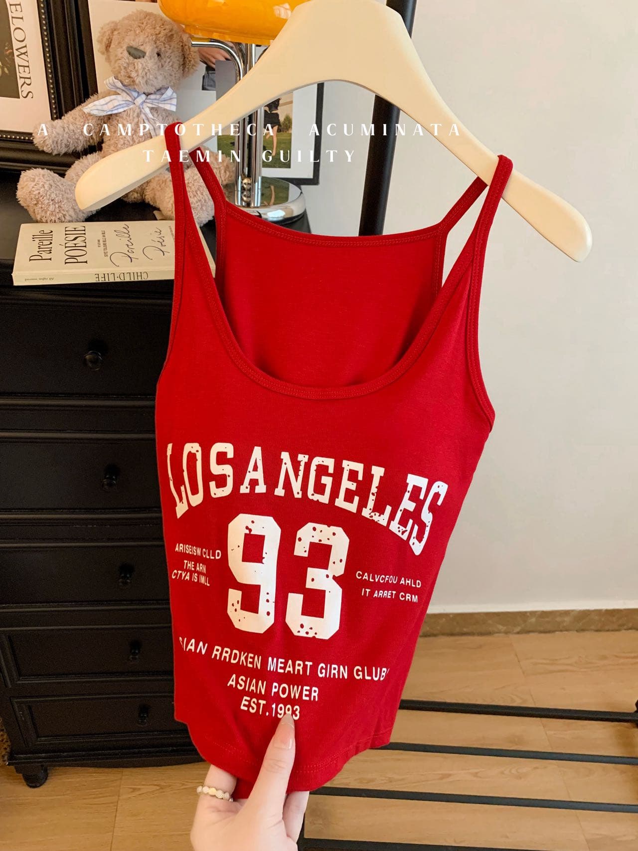아메리칸 알파벳 프린트 조끼 슬립 여성 여름 2026 새로운 몸매 가꾸기 달콤한 핫걸 인사이드 가져 가라. 민소매 외출용 맨위 상세 이미지 9