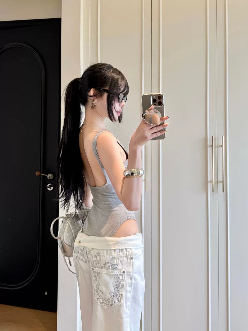 아메리칸 핫걸 순수한 욕망 바람 올인원 화이트 캐미솔 외출용 여름 인사이드 가져 가라. 만나는 섹시함 맨위 상세 이미지 27