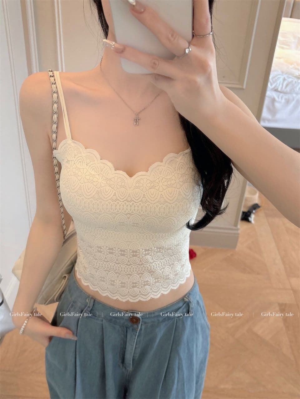 순수한 욕망 섹시함 리본 행침 목 튜브탑 조끼 여성 여름 레트로 몸매 가꾸기 포장 가슴 외출용 달콤함 인사이드 가져 가라. 작은 맨위 상세 이미지 7