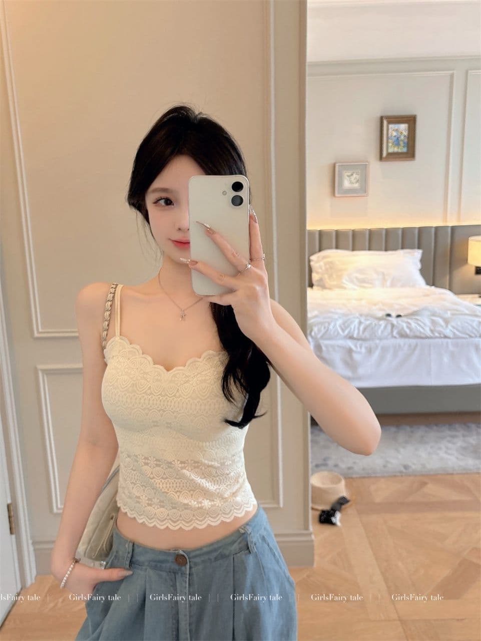 순수한 욕망 섹시함 리본 행침 목 튜브탑 조끼 여성 여름 레트로 몸매 가꾸기 포장 가슴 외출용 달콤함 인사이드 가져 가라. 작은 맨위 상세 이미지 9