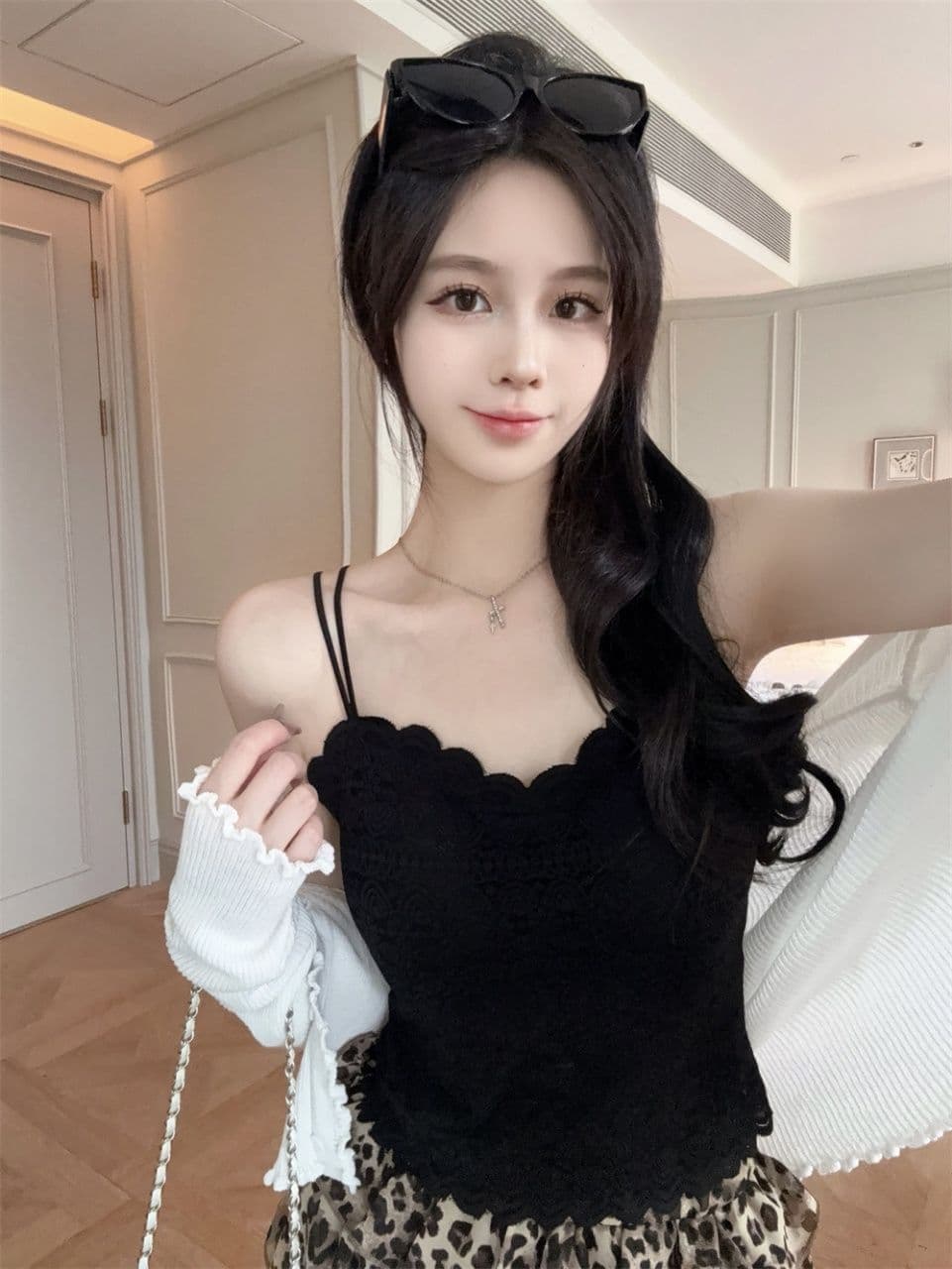 순수한 욕망 섹시함 리본 행침 목 튜브탑 조끼 여성 여름 레트로 몸매 가꾸기 포장 가슴 외출용 달콤함 인사이드 가져 가라. 작은 맨위 상세 이미지 10