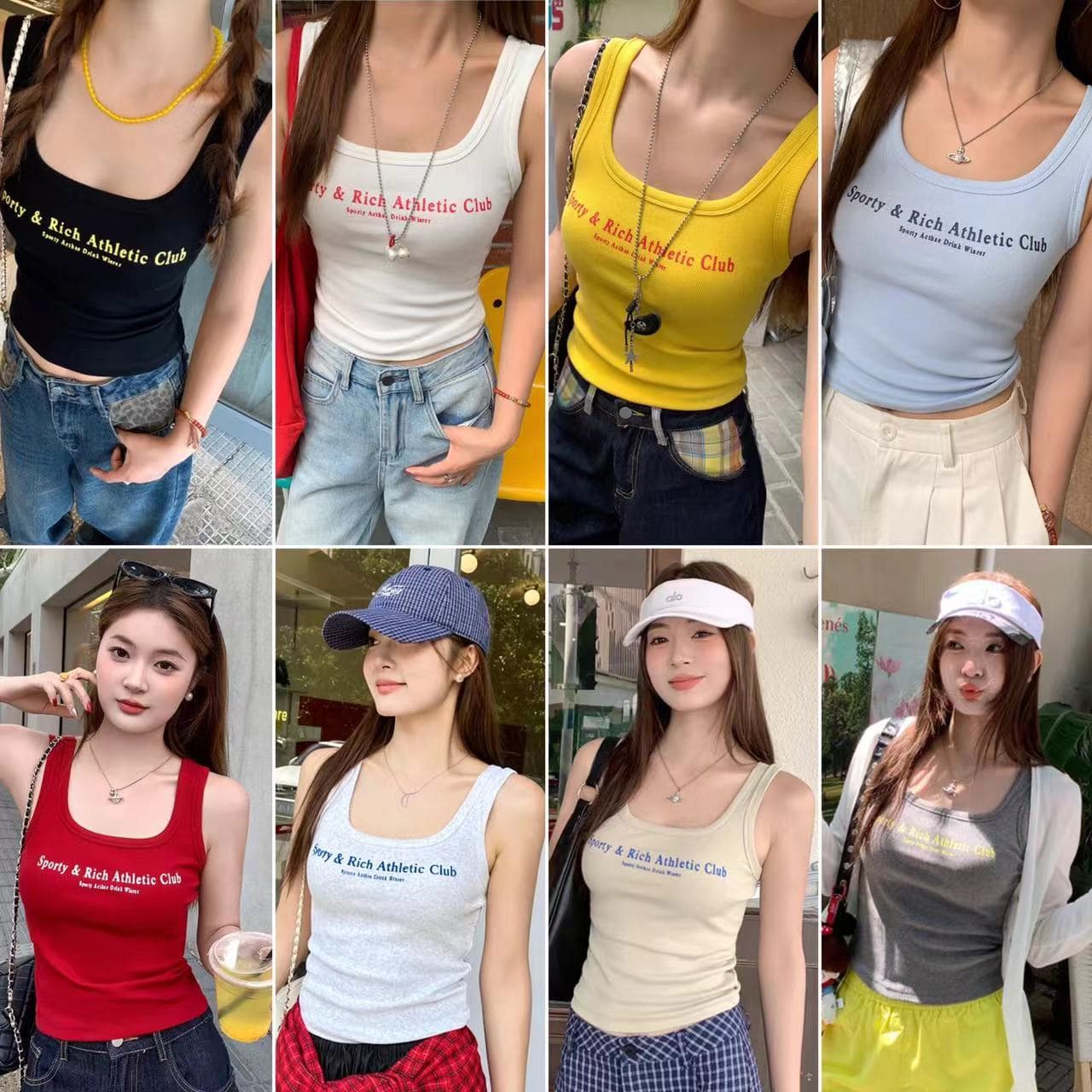 아메리칸 알파벳 프린트 단어 캐미솔 여름 핫걸 바람 몸매 가꾸기 쇼트 스타일 벨트 가슴 패드 다용도 민소매 맨위 상세 이미지 9
