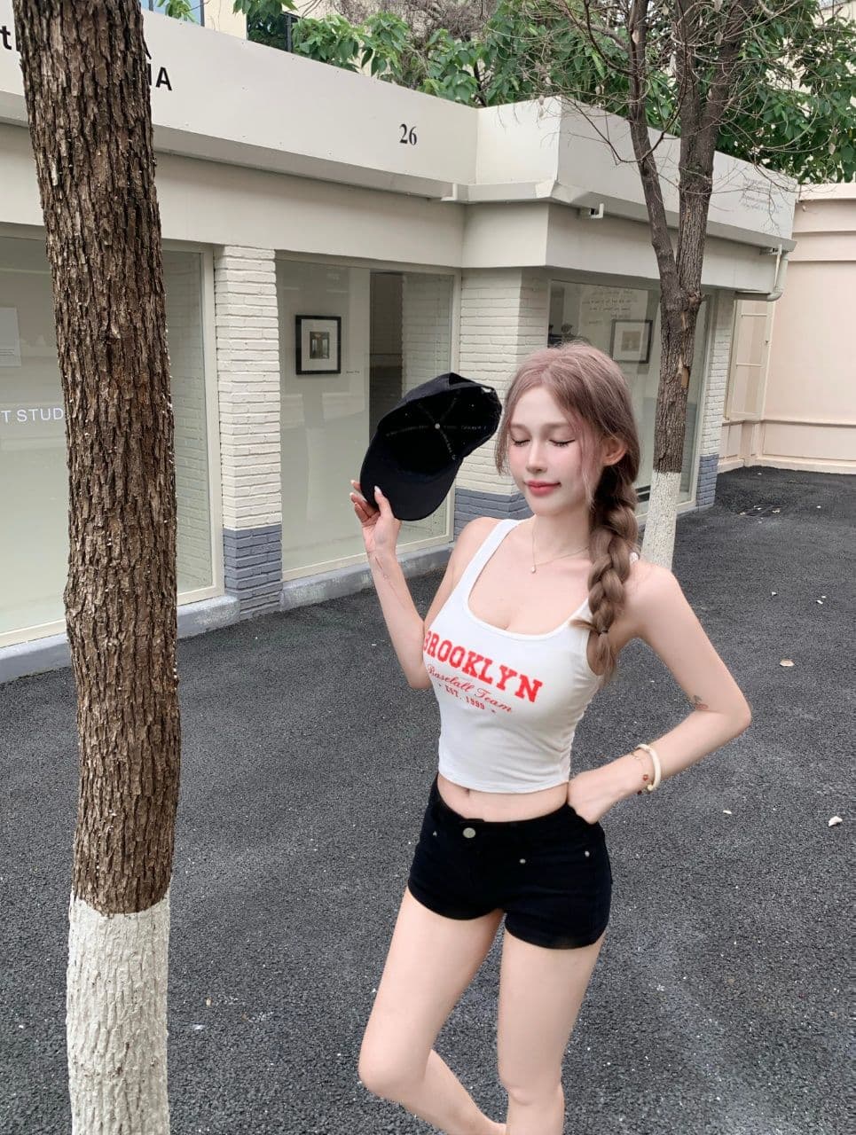달콤한 매운맛 착용 가져 가라. 섹시함 핫걸 디자인 센스 t 단어 조끼 나만의 것을 가져와 라. 가슴 패드 이슬 허리 슬림해 보이는 알파벳 프린트 상세 이미지 16