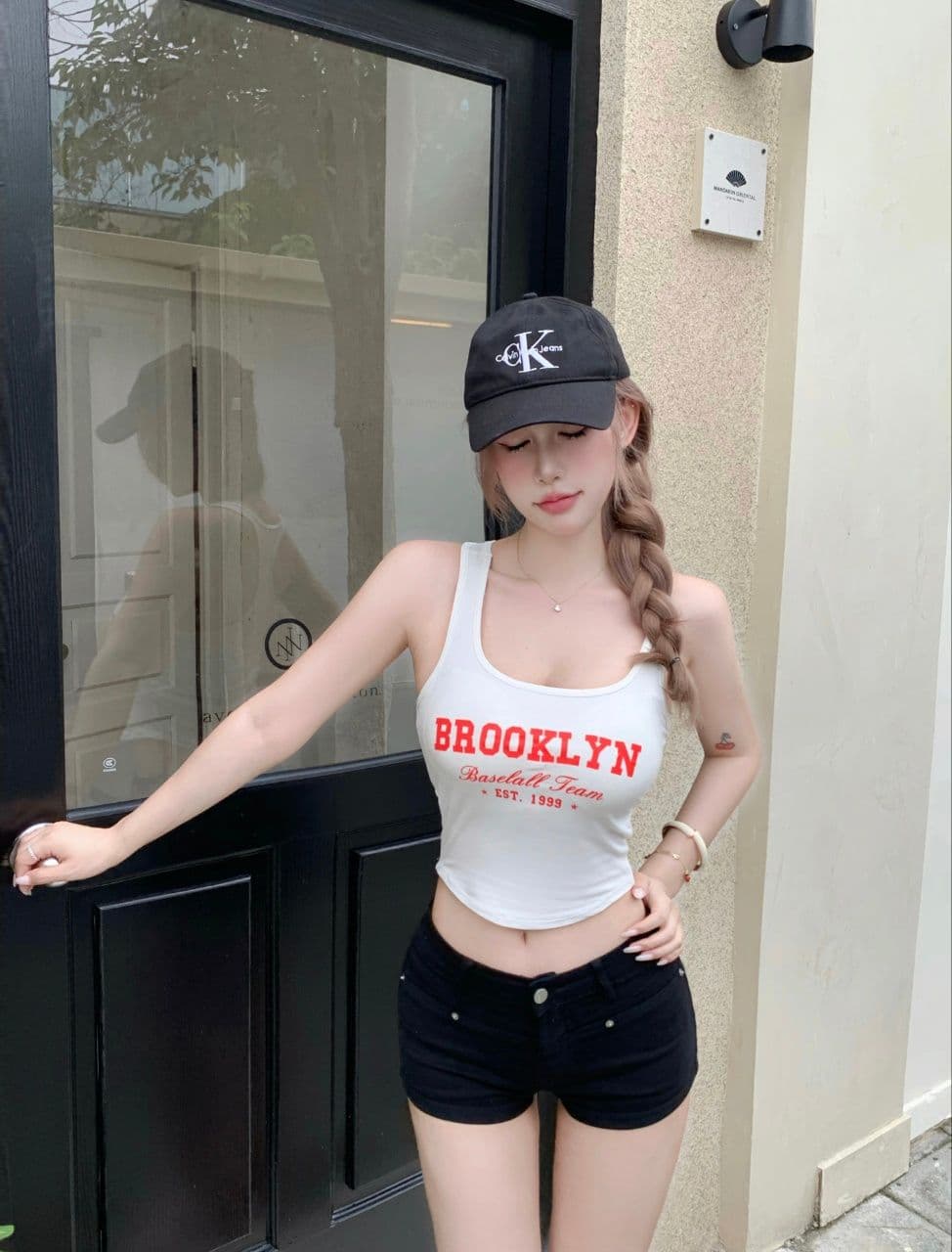 달콤한 매운맛 착용 가져 가라. 섹시함 핫걸 디자인 센스 t 단어 조끼 나만의 것을 가져와 라. 가슴 패드 이슬 허리 슬림해 보이는 알파벳 프린트 상세 이미지 18