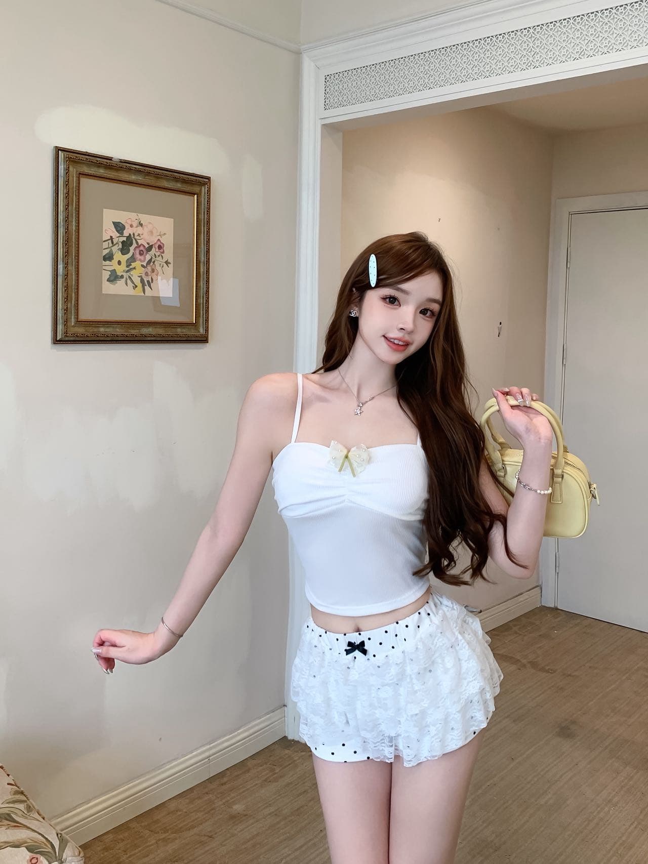 한 부서 핫걸 바람 레이스 나비 매듭 튜브탑 캐미솔 벨트 가슴 패드 웨딩 드레스 인사이드 가져 가라. 섹시함 몸매 가꾸기 맨위 상세 이미지 11
