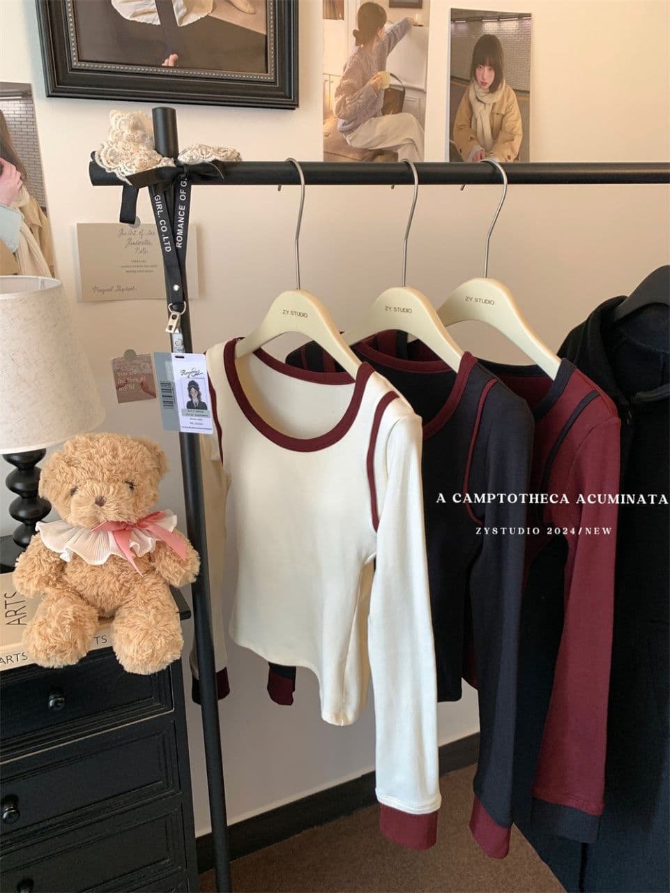 연삭 털 페이크 레이어드 긴팔 라운드 넥 티셔츠 맨위 기본 셔츠 마이크로 지방 핫걸 몸매 가꾸기 슬림해 보이는 인사이드 가져 가라. 상세 이미지 29