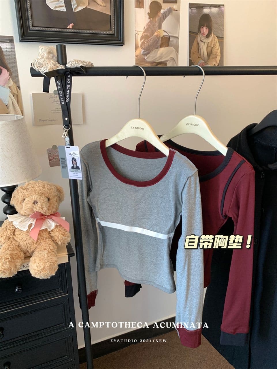 연삭 털 페이크 레이어드 긴팔 라운드 넥 티셔츠 맨위 기본 셔츠 마이크로 지방 핫걸 몸매 가꾸기 슬림해 보이는 인사이드 가져 가라. 상세 이미지 31