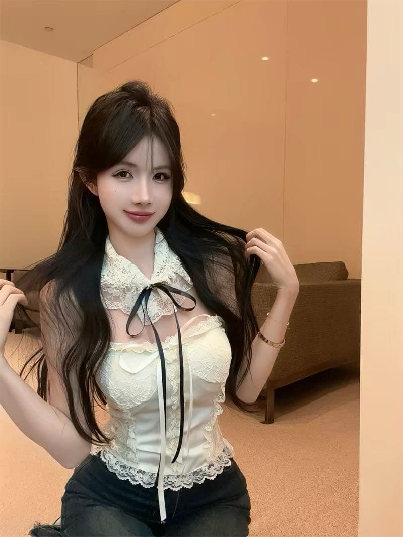 달콤함 프랑스식 순수한 욕망 바람 레이스 행침 목 조끼 여성 벨트 가슴 패드 인사이드 가져 가라. 명문 여성 천 골드 센스 민소매 튜브탑 맨위 상세 이미지 1