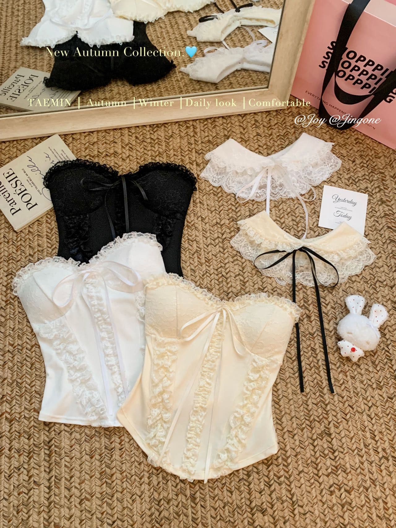 달콤함 프랑스식 순수한 욕망 바람 레이스 행침 목 조끼 여성 벨트 가슴 패드 인사이드 가져 가라. 명문 여성 천 골드 센스 민소매 튜브탑 맨위 상세 이미지 31