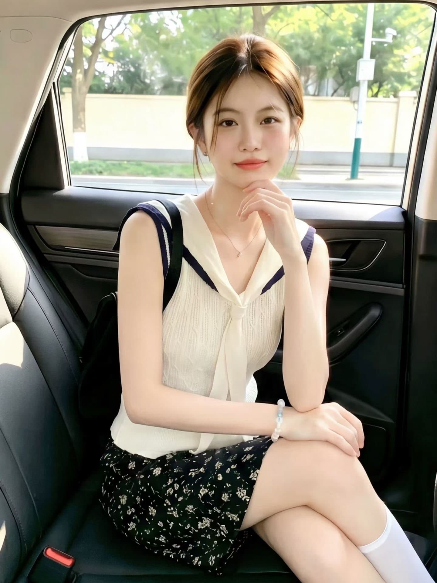 올해 인기 ~ 중 폭발 여성 의류 여름 2026 년 새로운 연령 감소 레트로 배색 해군 칼라 민소매 니트 스웨터 상세 이미지 4