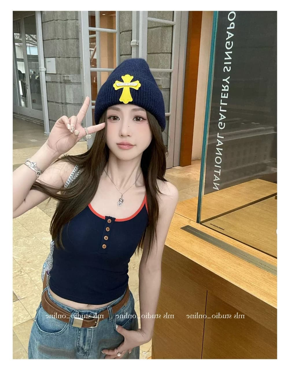 한국 chic 아름다움 라드. 핫걸 u 칼라 행침 목 단추 조끼 백리스 단어 아름다움 뒤로 몸매 가꾸기 쇼트 스타일 민소매 여성 상세 이미지 26