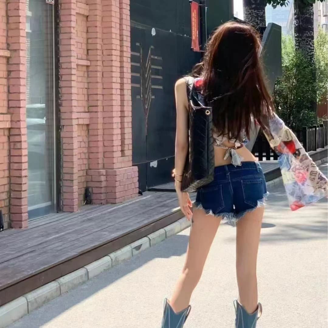이른 가을 새로운 디자인 센스 프랑스식 불규칙 디자인 오프숄더 레이스업 맨위 여성 이미지 4