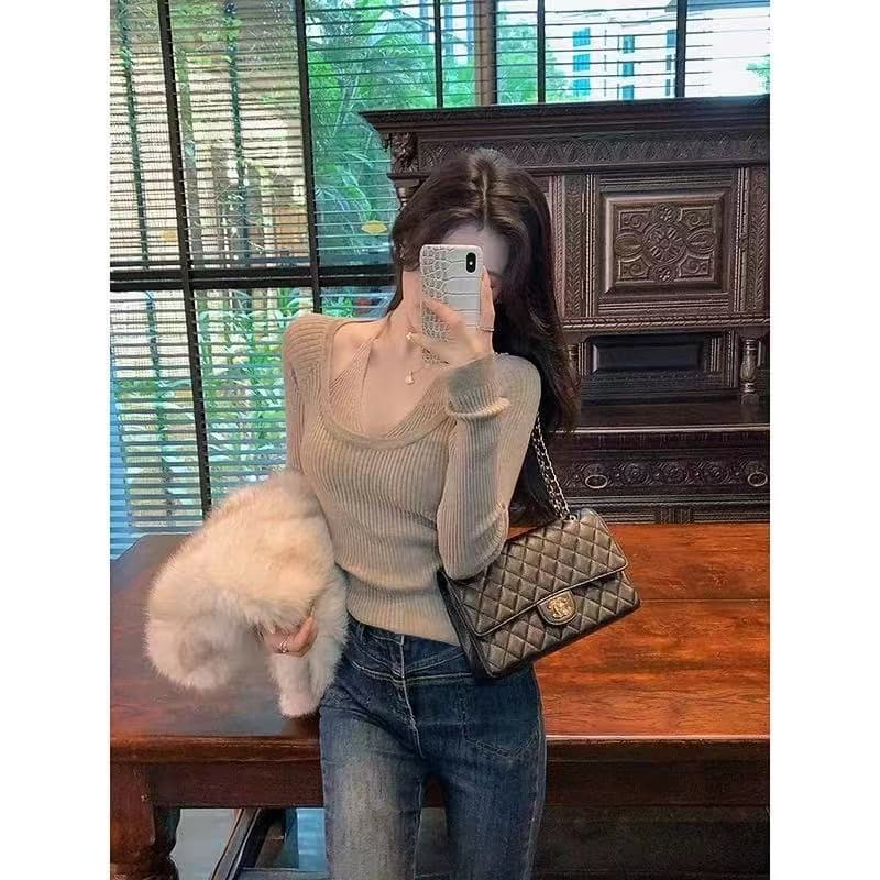 행침 목 니트 스웨터 여성 가을 겨울 인사이드 가져 가라. 기본 셔츠 순수한 욕망 바람 고급 센스 품격 몸매 가꾸기 스웨터 맨위 상세 이미지 10