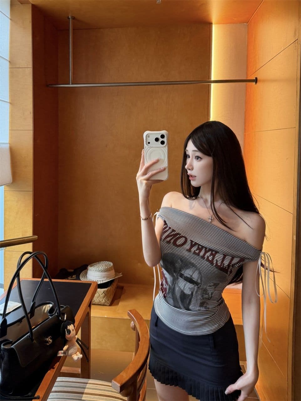 핫걸 착용 가져 가라. 프린트 조끼 슬립 티셔츠 여성 여름 몸매 가꾸기 슬림해 보이는 섹시함 순수한 욕망 표지 고기 벨트 가슴 패드 의류 상세 이미지 9