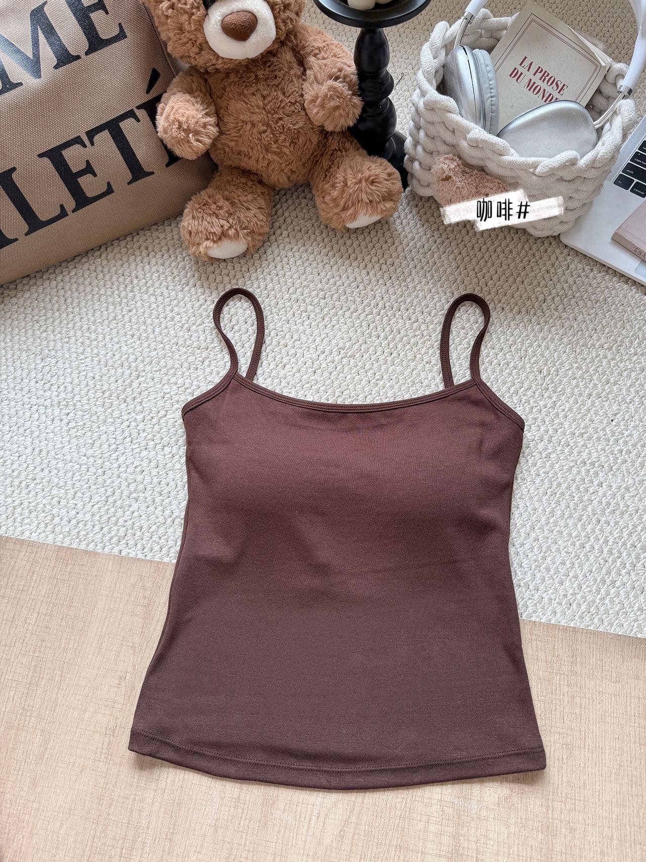 슬립 분위기 센스 화이트 여름 투명 플랫 칼라 캐미솔 상세 이미지 29